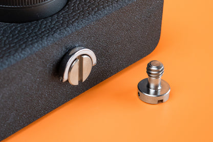 Akara Labs Slim Skin Case in leatherette-textured matte TPU. Tripod mount version with fixing screws. Designed and made in the UK