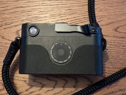 Leica M11-D TPU Slim Skin Camera Case. Rear view with cutout for ISO/ASA dial.